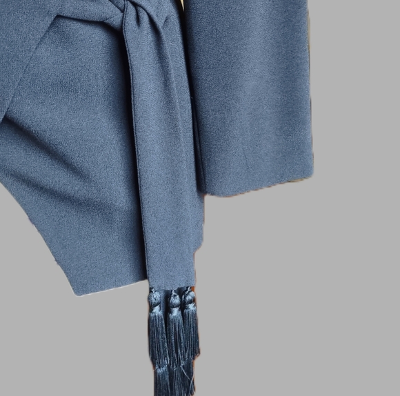 Vintage Dior Navy Women's Wrap Blazer - Picture 5 of 8